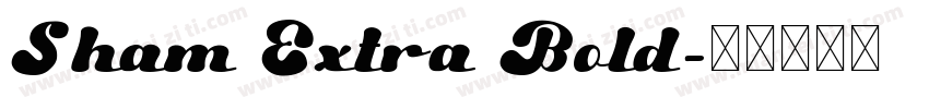 Sham Extra Bold字体转换